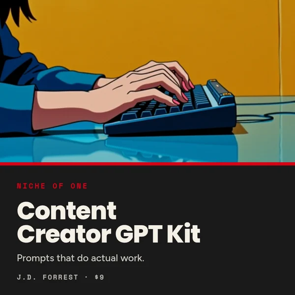 Niche of One Content Creator GPT Kit cover